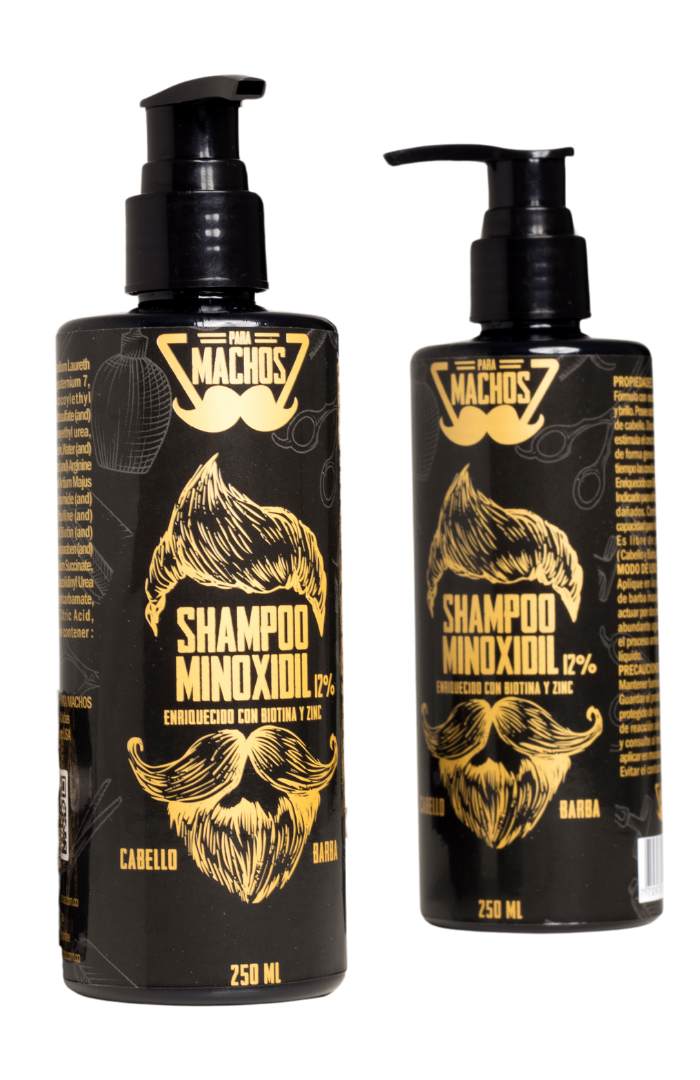 Shampoo de minoxidil 12%
