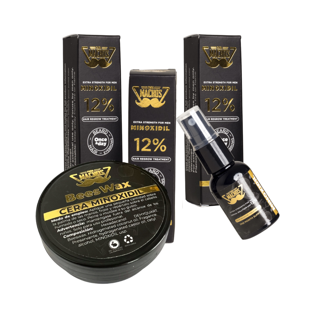 3 Minoxidiles 12% + Cera Beeswax