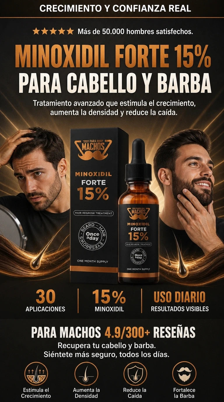 Minoxidil Forte 15% Para Machos